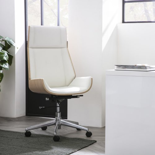 mobilier bureau moderne couleur blanc Fauteuil de bureau de direction design blanc