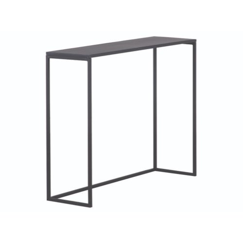 mobilier entree style minimaliste pas cher Console industrielle en métal noir L100 cm