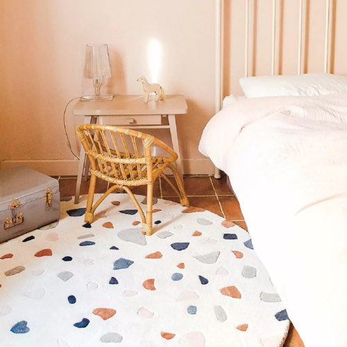 objet deco design terrazzo Tapis rond en coton