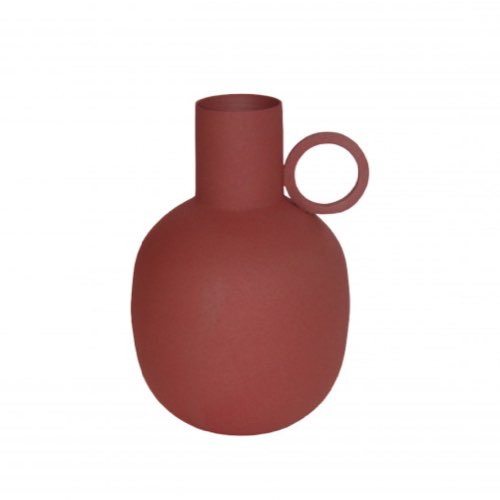 objet deco salon couleur terracotta Vase décoratif finition poudrée ø13cm