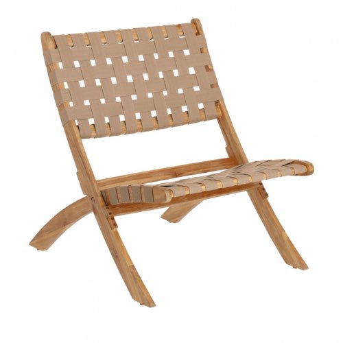 ou acheter fauteuil lounge design bois cannage  Chaise pliante design en bois beige Kave Home