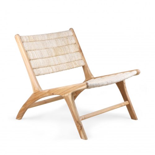 ou acheter fauteuil lounge design bois cannage Fauteuil lounge en teck