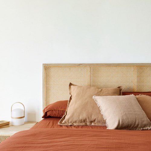 ou acheter tete de lit en rotin moderne Tête de lit en bois et rotin 163x65cm