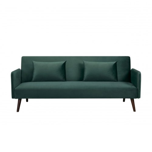 ou trouver beau canape vert Canapé convertible 3 places velours moderne