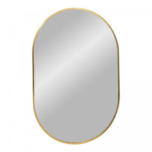 ou trouver miroir arrondi pas cher Miroir ovale 50x80cm contour en métal