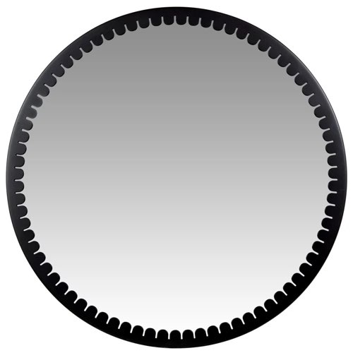 ou trouver miroir rond deco pas cher Miroir en métal noir D55