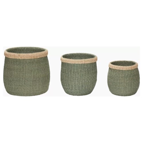 ou trouver panier fibres vegetales naturelles 3 Paniers en osier vert