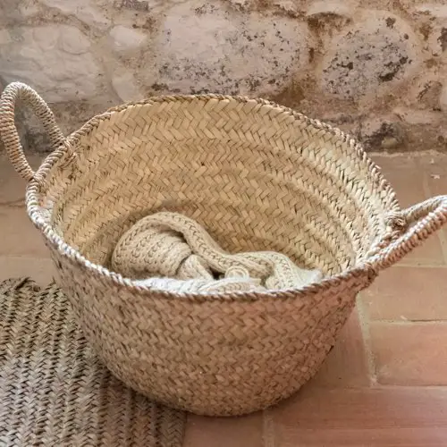 ou trouver panier fibres vegetales naturelles Panier en feuille de palmier L