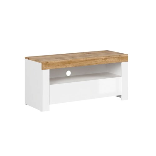 ou trouver petit meuble tv moderne Meuble tv 1 tiroir 106 cm blanc et naturel