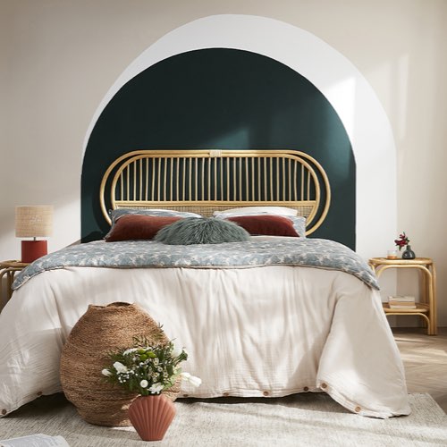 ou trouver tete de lit en rotin pas cher Tête de lit déco en rotin naturel et cannage L165 cm