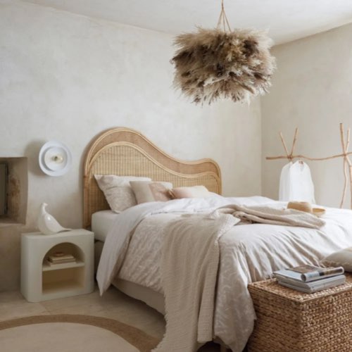 ou trouver tete de lit rotin feminine Tête de lit 160 cannage en rotin beige