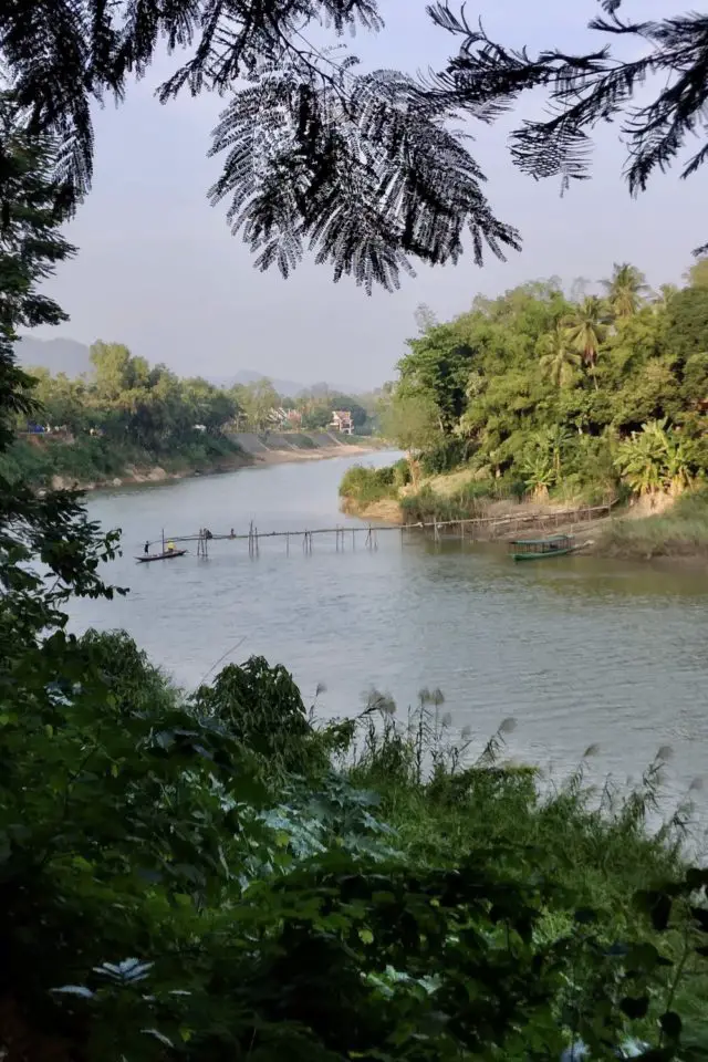 que faire a Luang Prabang rivière Namkhan pont en bambou destination nature