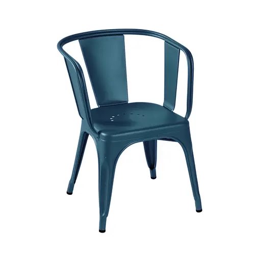 salle a manger chaise made in france Fauteuil D Tolix métal bleu océan