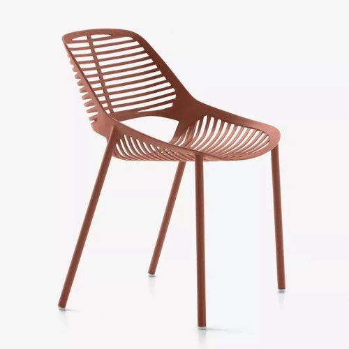 salle a manger deco design couleur terracotta Chaise en aluminium terracotta 51 x 51 cm