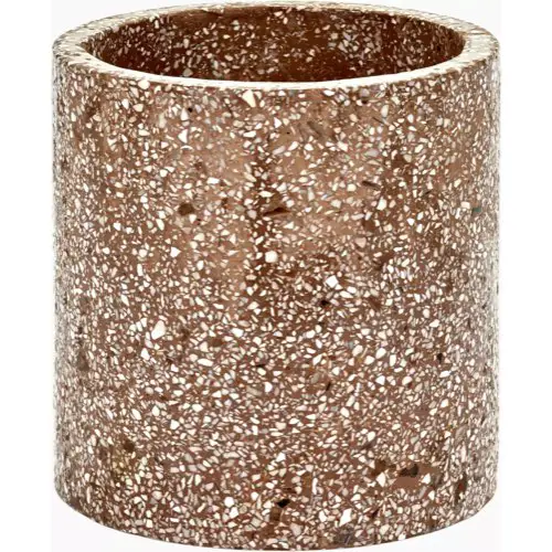 salon deco design couleur terracotta Pot en terrazzo terracotta 18cm