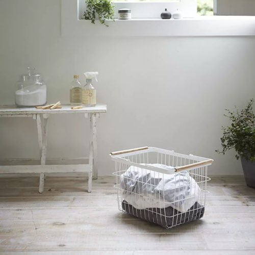 solutions rangement sans plastique design Panier à linge en fer