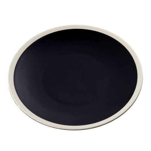 vaisselle design noir et blanc Assiette Sicilia céramique noir / Ø 26 cm