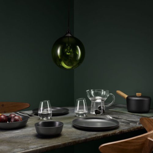 vaisselle design noir et blanc Assiette Nordic kitchen céramique noir / Ø 22 cm 