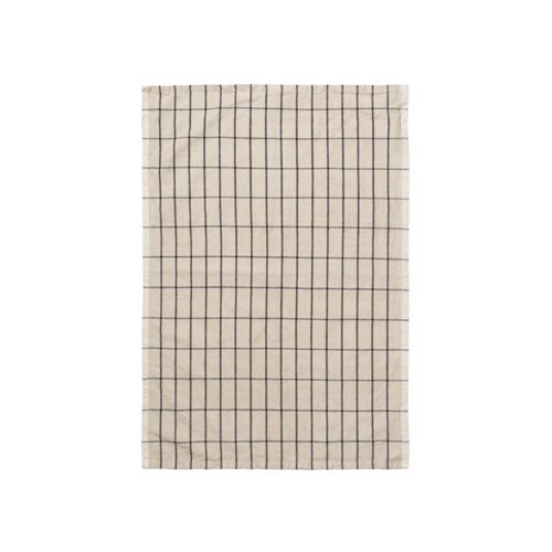 vaisselle design noir et blanc Torchon Hale tissu blanc beige / 50 x 70 cm