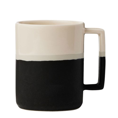 vaisselle design noir et blanc Mug Sicilia céramique blanc / Fait main en France