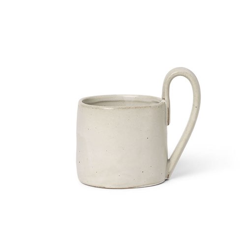 vaisselle design noir et blanc Mug Flow céramique blanc / 36 cl - Porcelaine
