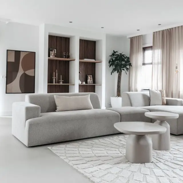 beau meuble moderne petit salon Table basse en aluminium ø60cm