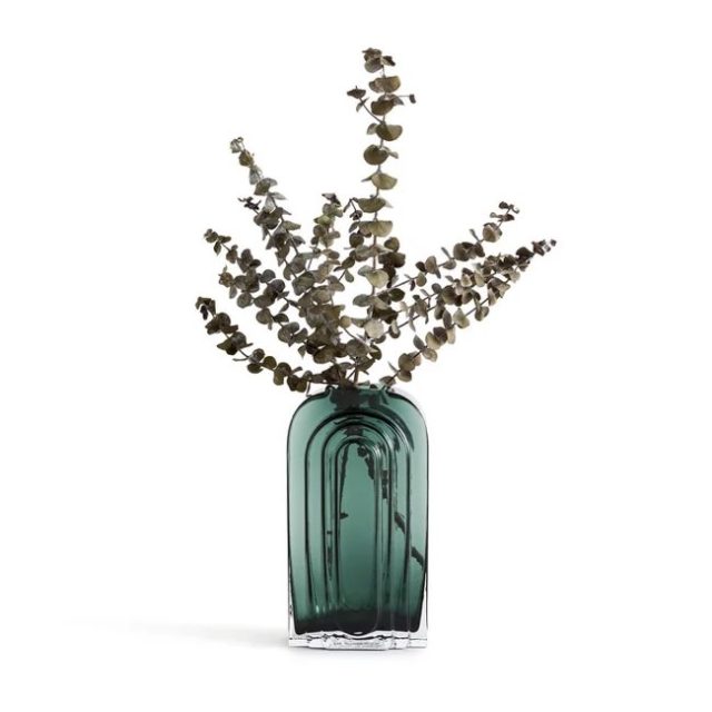 deco arrondie petit prix moderne Vase en verre H25 cm