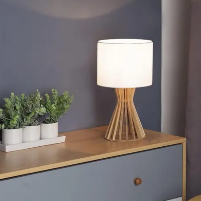 deco chambre minimaliste luminaire Lampe de table blanc CARRION