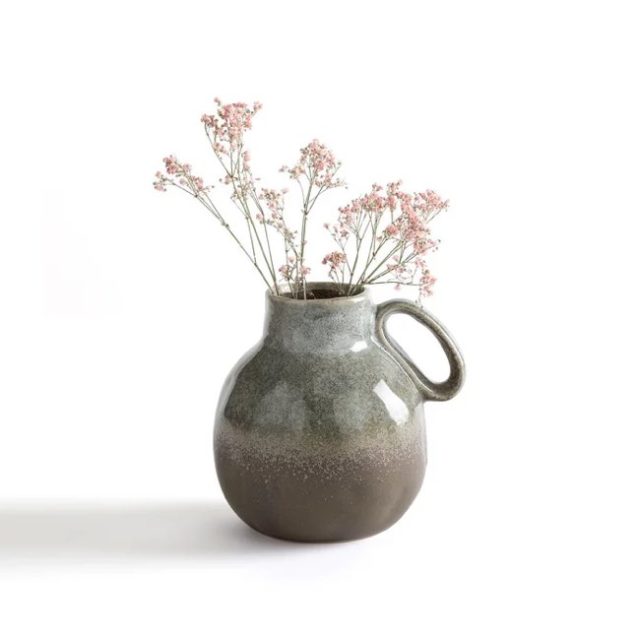 deco ronde arrondie pas cher Vase en céramique H15 cm