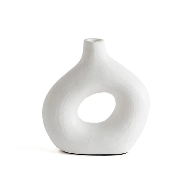 deco ronde arrondie pas cher Vase décoratif en céramique H25 cm