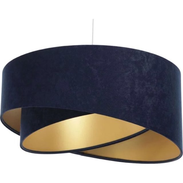 deco salle a manger couleur bleue Suspension galaxy eco velours