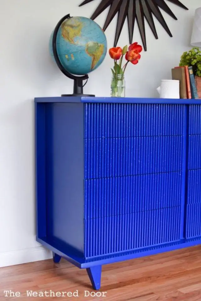 deco touche couleur relooking meuble bleu électrique peinture tendance