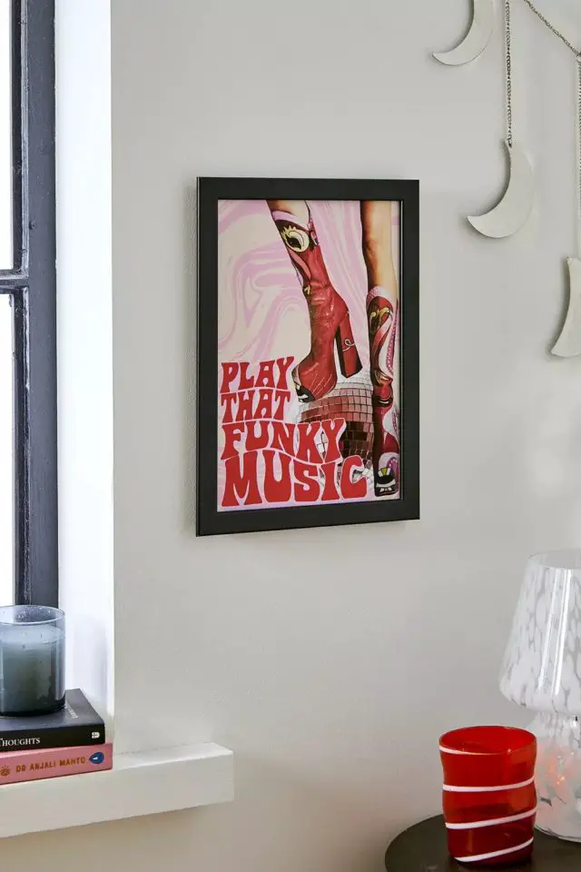 decoration salon moderne tendance jeune pas cher Printed Weird - Affiche A4 d'art mural Play That Funky Music