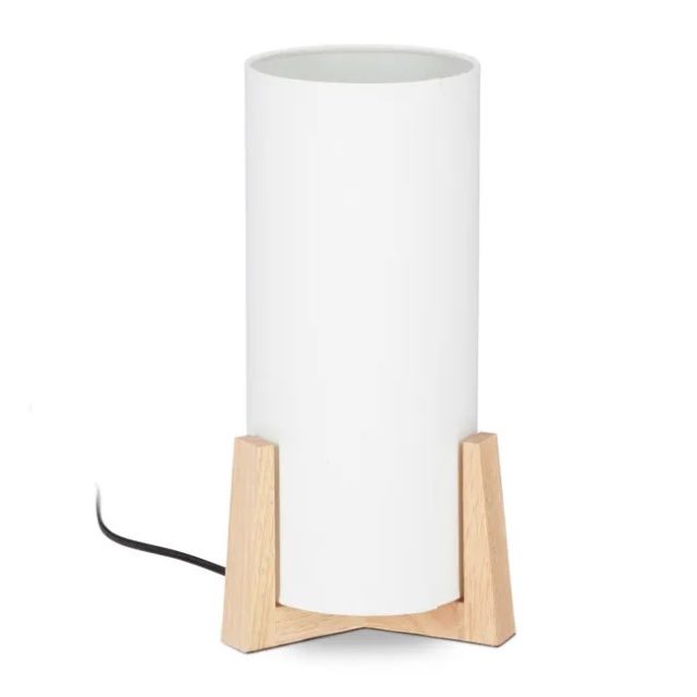 deocration chambre style slow life lampe de chevet abat-jour blanc tissu design