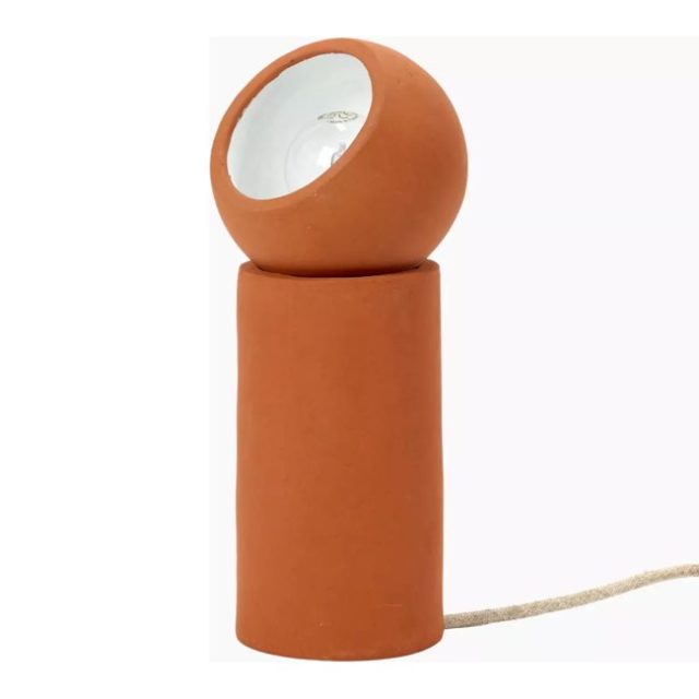 lampe de chevet design minimal Lampe à poser couleur terracotta