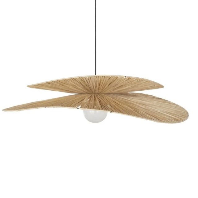 luminaire deco style bord de mer Suspension aérienne en raphia tressé