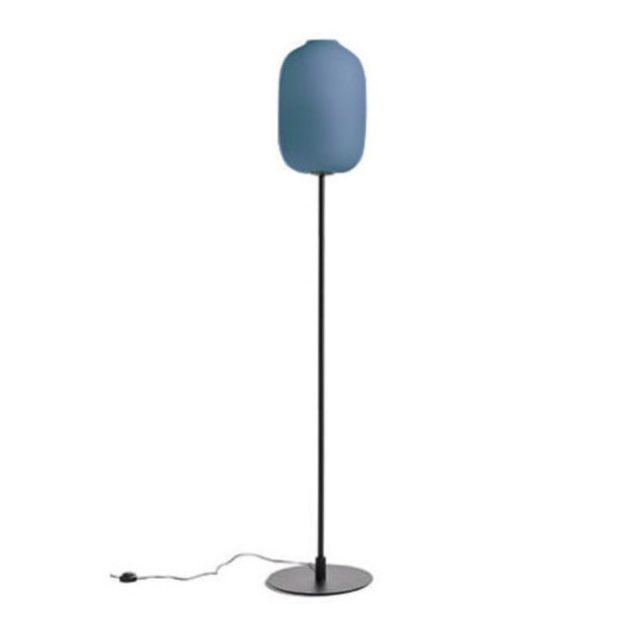 luminaire design style bord de mer Lampadaire Arya verre bleu / H 175 cm