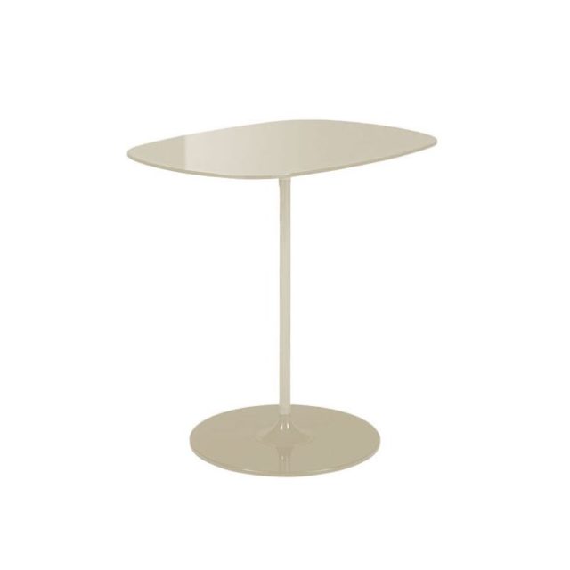 meuble deco design vintage moderne Table d'appoint Thierry verre blanc / 33 x 50 x H 50 cm - Verre - Kartell