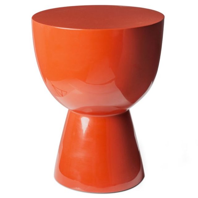 meuble deco design vintage moderne Tabouret Tam Tam plastique rouge orange / Plastique laqué - Pols Potten
