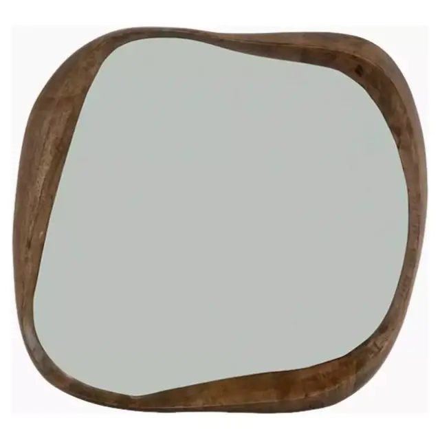 miroir design decoration entree Miroir organique en bois de manguier