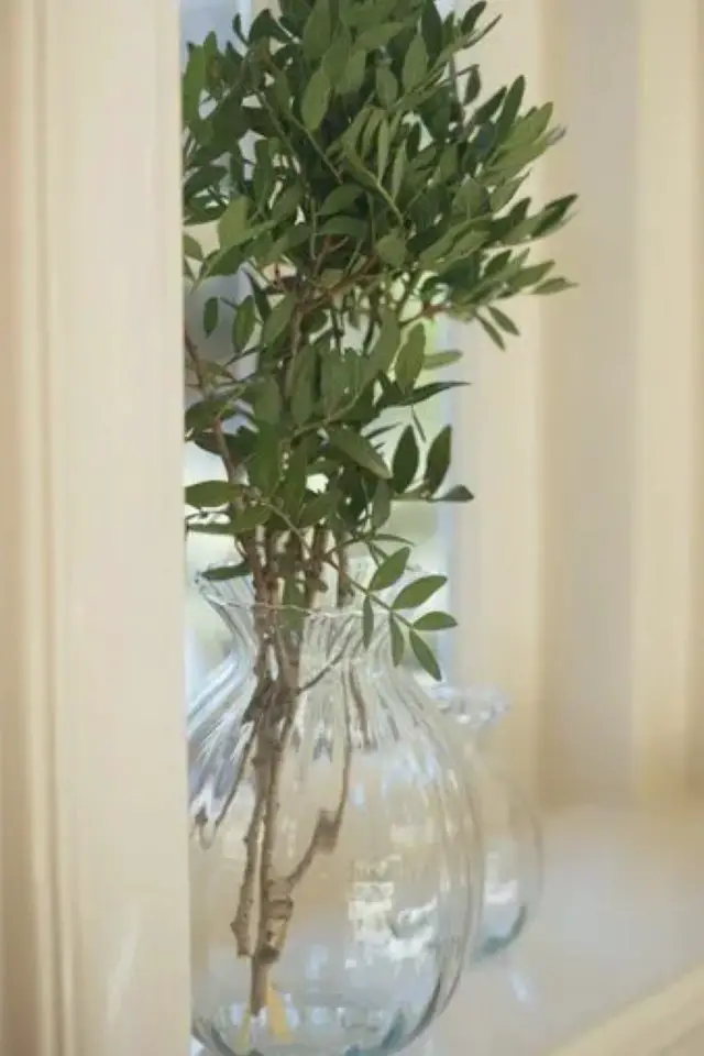 objet deco salon sejour pas cher Vase, rainuré, verre vert, 12 cm