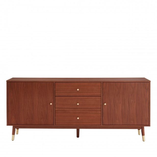 ou trouver beau meuble mid century modern vintage Buffet vintage 2 portes 3 tiroirs en bois L180 cm
