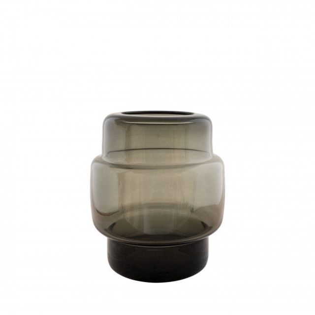 ou trouver deco arrondie design moderne Vase en verre fumé H24cm