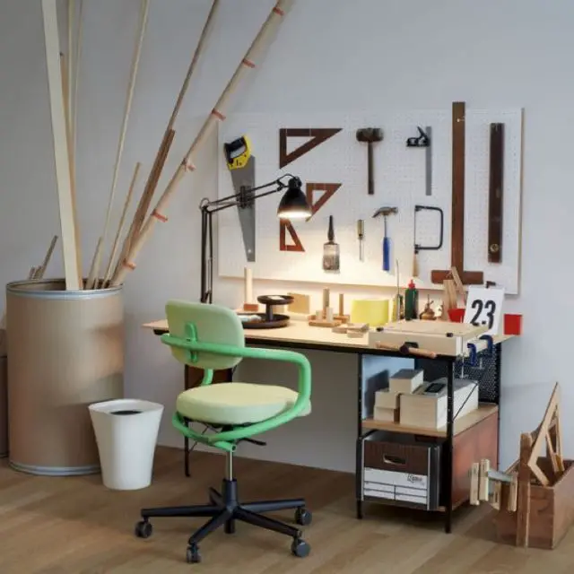 ou trouver meuble design mid century modern Bureau Eames Desk Unit EDU métal bois / Eames, 1949 - L 152,5 cm - Vitra
