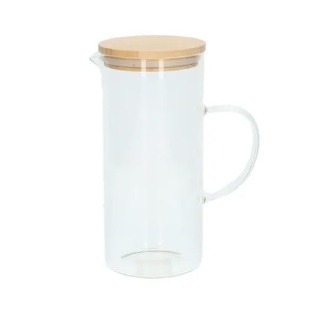 ou trouver vaisselle moderne et minimale Carafe avec couvercle en bambou, verre, 1.25 l