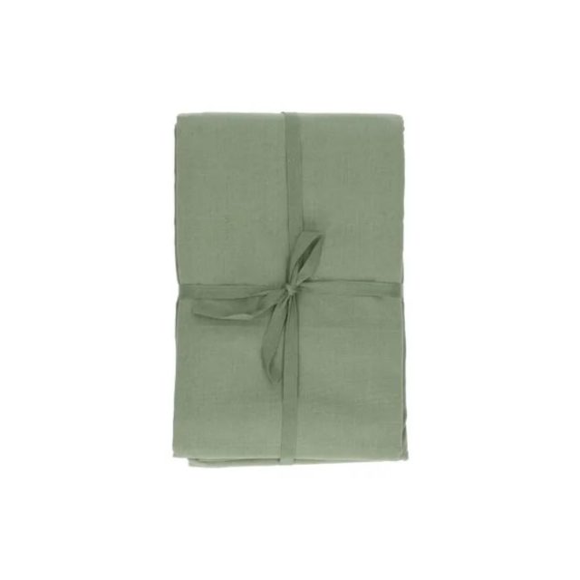 ou trouver vaisselle moderne et minimale Nappe, coton bio, vert thym chiné, 145 x 250 cm