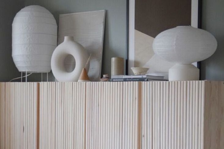 relooker meuble style design chic relief moulure cannelé moderne bricolage idée à faire soi-même