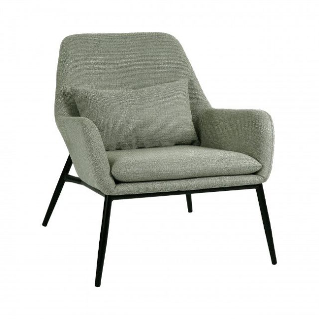 salon couleur vert sauge meuble moderne Fauteuil en tissu pieds métal