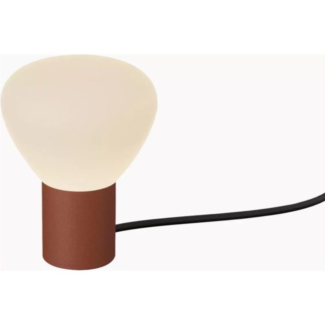 salon deco design couleur terracotta Lampe en aluminium terracotta