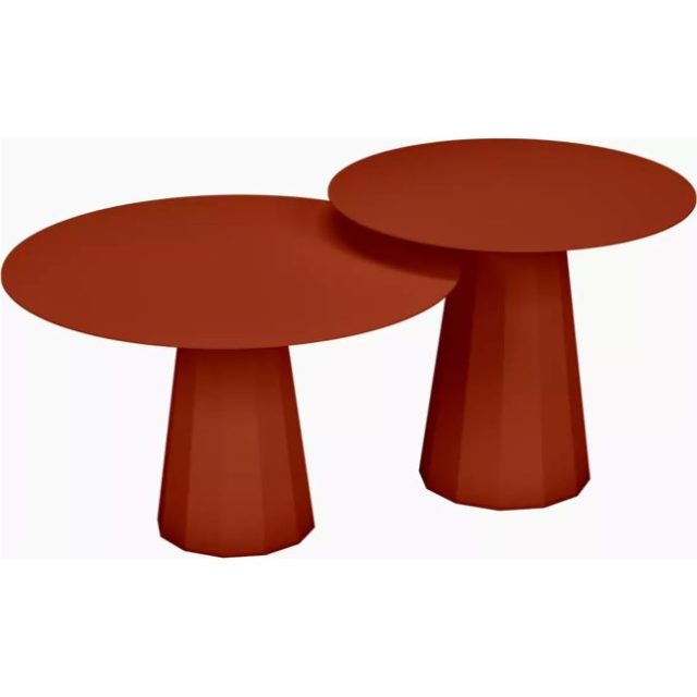 salon deco design couleur terracotta 2 Tables gigognes terracotta